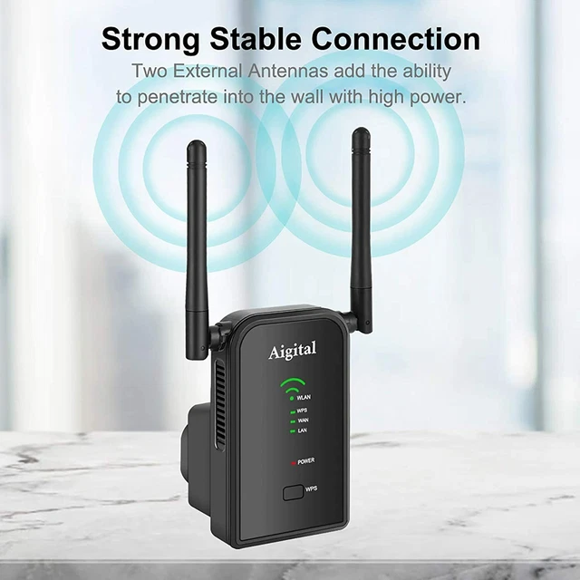 Ripetitore WiFi Potente 2026 – Amplificatore Segnale 2.4GHz 300Mbps, Modalità AP E Ripetitore, Porta Ethernet, Adatto A Tutti I Router