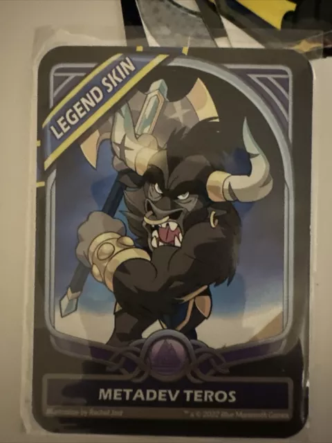 Brawlhalla - Metadev Brynn Legend Skin Code and Card Unused 2017 + Pin