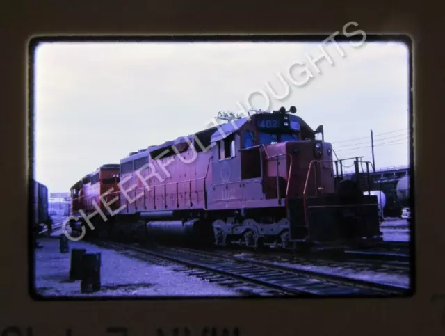 Original '67 Kodachrome Slide CGW Chicago Great Western 402 SD40    38G47