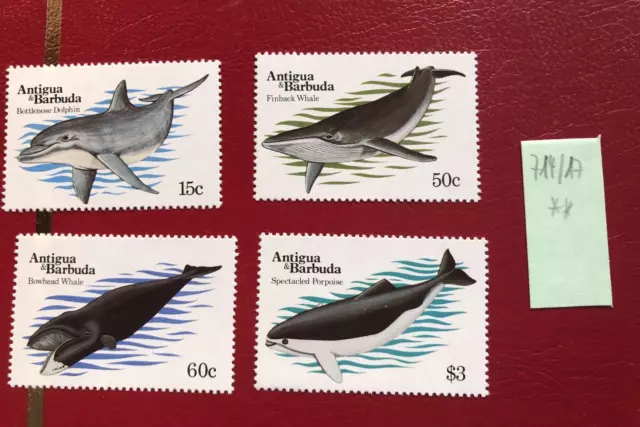 ANTIGUA  1983 WHALES Set mnh -  MI 714-17