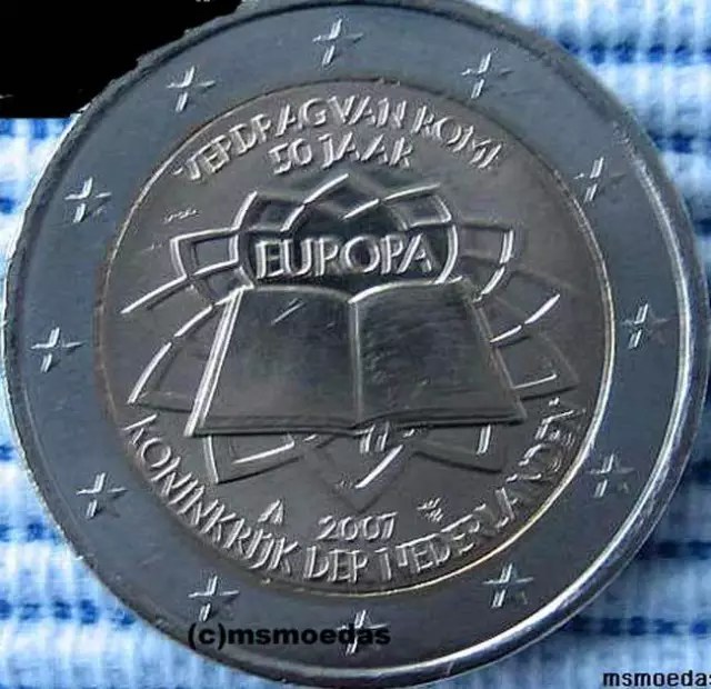 Niederlande 2 Euro 2007 Römische Verträge Roma Gedenkmünze commemorative coin