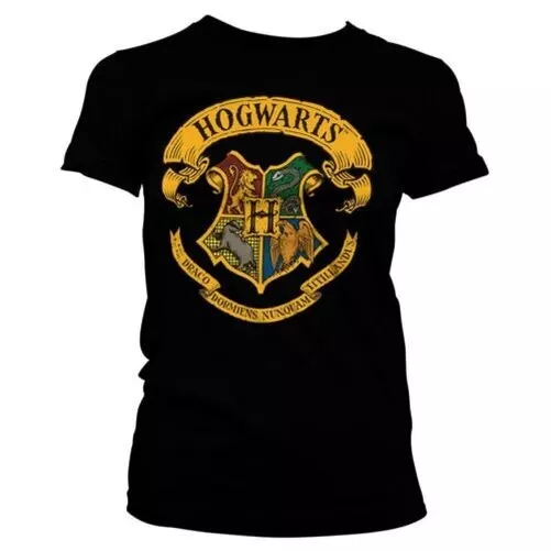 Mujer Harry Potter Hogwarts House Emblemas Entallado Camiseta