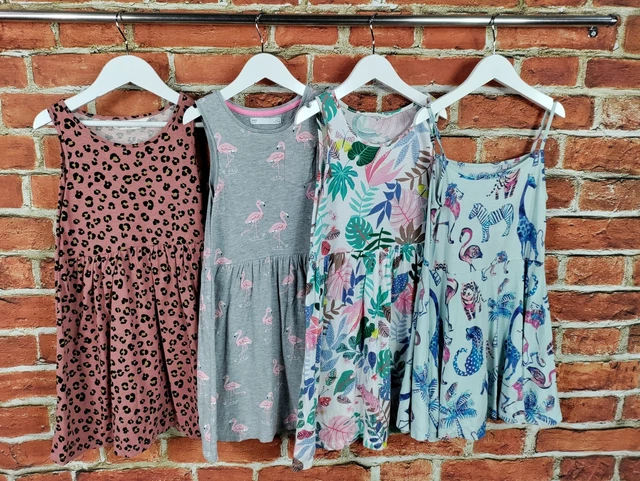 Girls Bundle Age 6-7 Years Bluezoo M&S H&M Sleeveless Jersey Summer Dress 122Cm