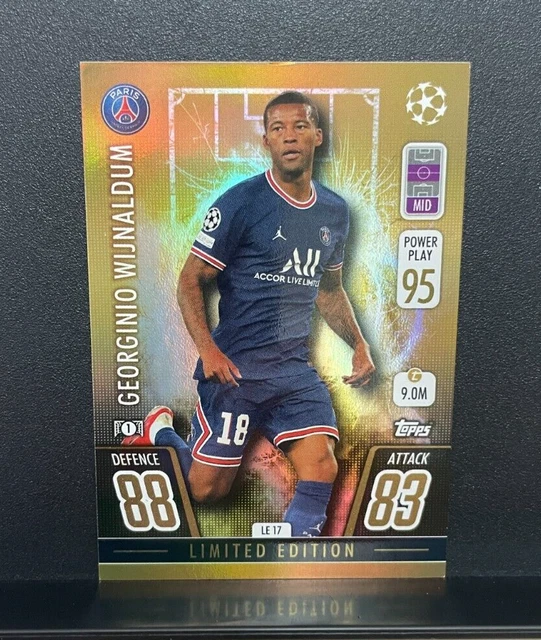 Match Attax Georginio Wijnaldum Foil Gold Limited Edition LE17 PSG Topps
