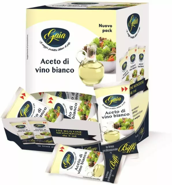 Biffi Aceto Bianco 198 Bustine Da 5 Ml C.u. Bar Ristoranti Tavole Calda
