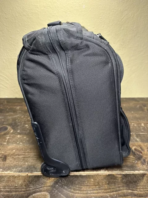 Tumi Alpha Black 2 Wheeled Carry-On Rolling Garment Bag Luggage 22033D4 22" 5