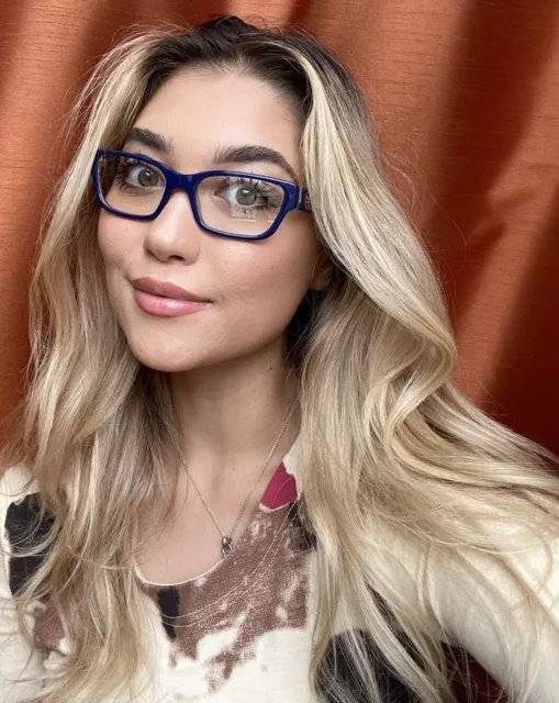 Nuevas gafas para mujer TORY BURCH TY 7420 5516 azules 53 mm ojos de gato Rx