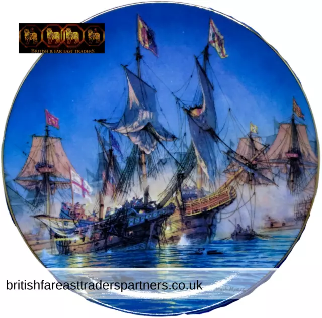 VINTAGE "GREAT BRITISH SEA BATTLES BY MARK MYERS" 1591 Battle COLLECTABLE PLATE