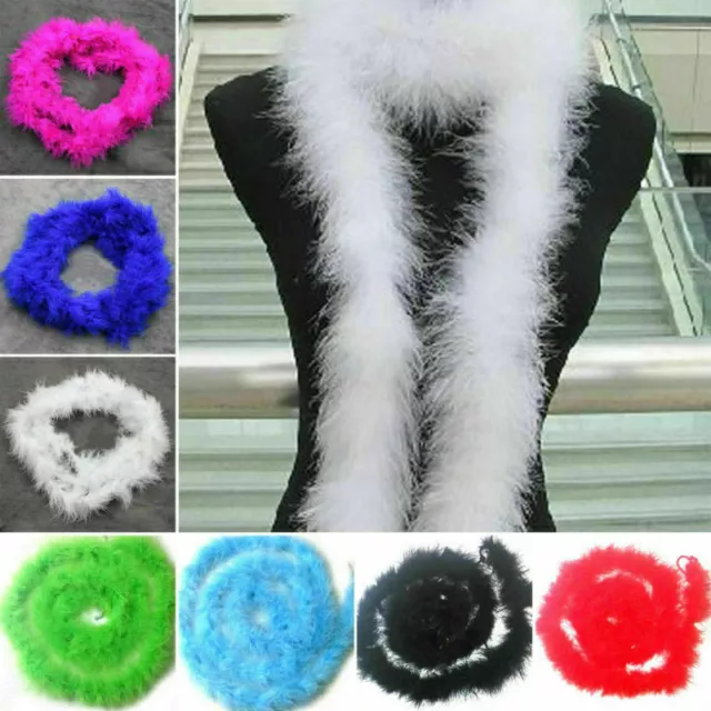 Fluffy Marabou Feather Fancy Dress String Swansdown 2M Fur Trimming Soft Trim