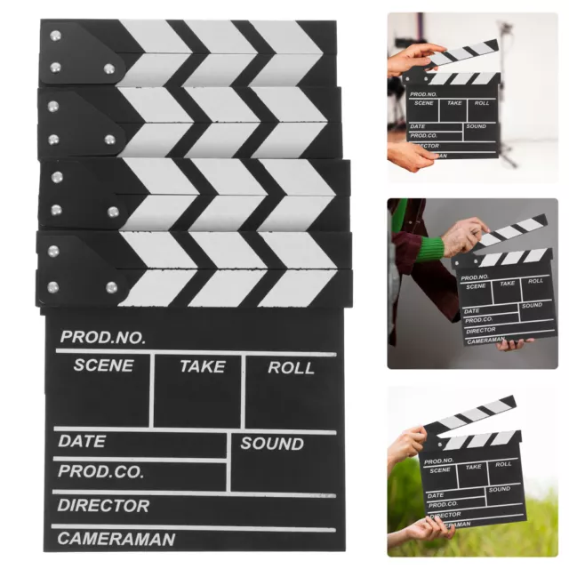 4pcs Wooden Film Clapboard for Directors & Photo Props-SC