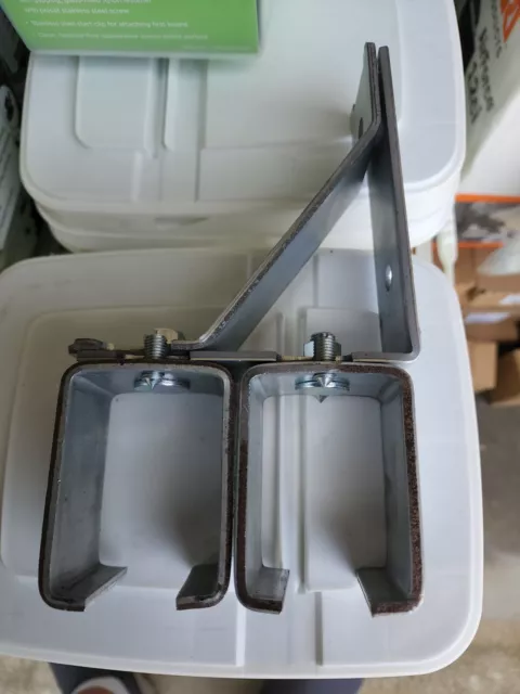National N104-471 300 lbs Galvanized Double Splice Barn Door Rail Brackets h dut