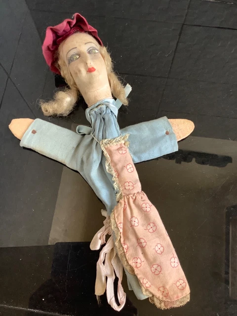 2 Marionnettes à gaine, anciennes, théâtre de Guignol - Collection