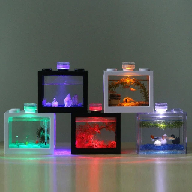USB Mini Fish Tank Small Aquarium Betta Aquarium Office 1 Desktop K7U7 T3Z4