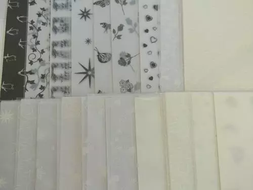 Vellum Printed Patterned Sheets 10 x 100gsm A4 19 Designs to choose Cardmaking