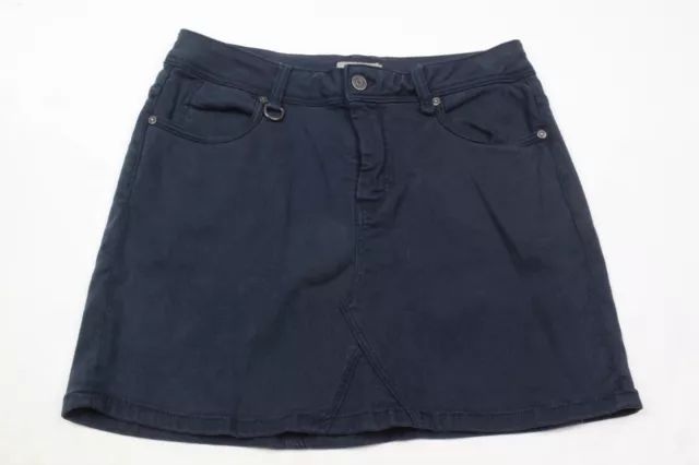 Burberry Brit Denim Mini Skirt Womens 10 Blue Stretch Cotton Utility Casual