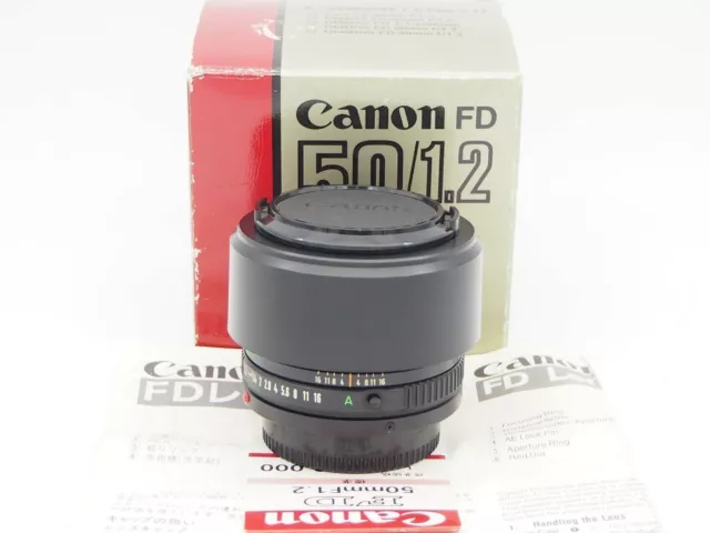 [NEAR MINT w/ Hood Box] Canon New FD 50mm f1.2 from JP #C21076