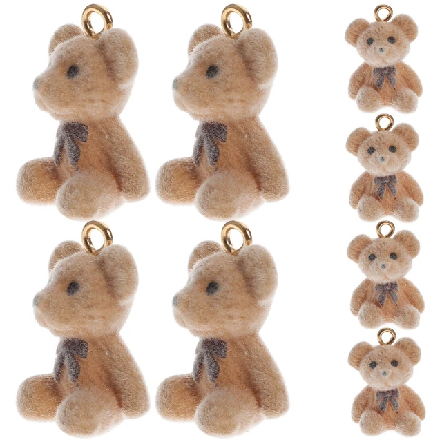 10 pièces collier breloques ours boucle d'oreille pendentif bijoux collier