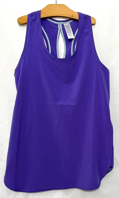 220423 Girls 10  Lululemon IVIVVA Purple Keyhole Stretch Poly Tank Top EUC