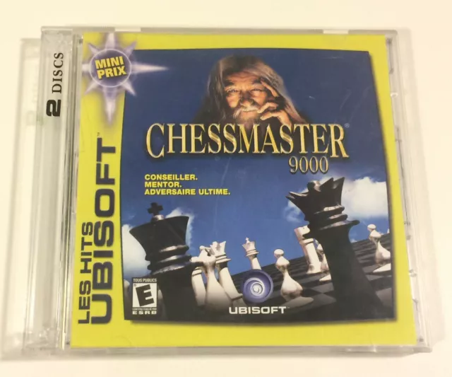 Chessmaster 9000 PC CD Rom Two Disc Ubi Soft Jewel Case Edition Disc Are  Mint