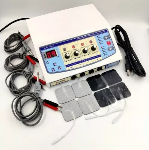 Professional 4 channel Electro.therapy Dynoplus Therapy Digital Unit Sticky Pads