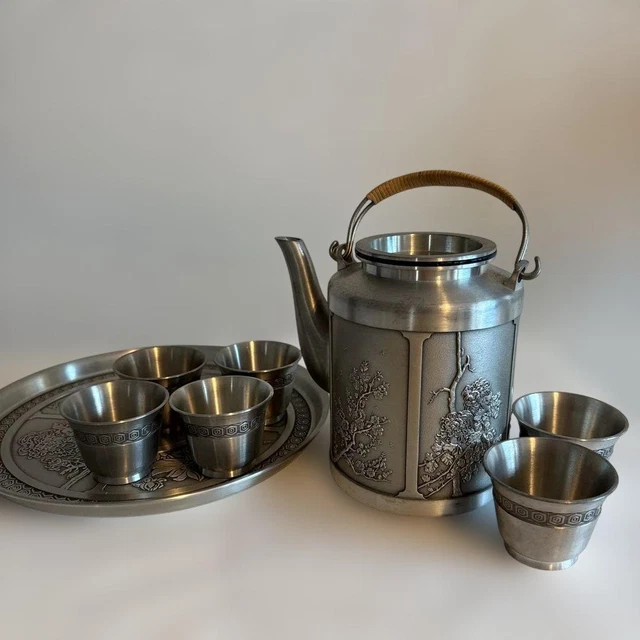 SELANGOR PEWTER ティーセット ROYAL SELANGOR PEWTER Teapot Set Teaware Mini Cup Tray