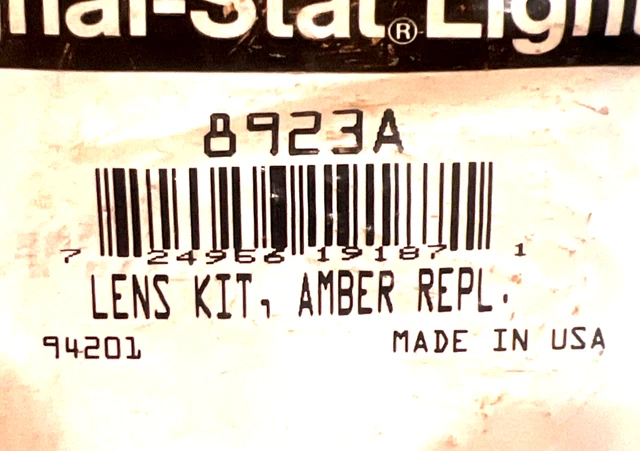 NOS SIGNAL-STAT 8923A Amber Replacement Lens $30.28 - PicClick CA