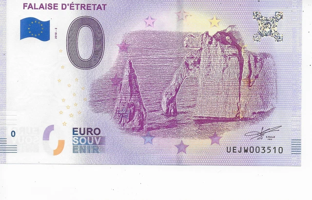 BILLET 0 EURO 2018-2 falaise d'etretat