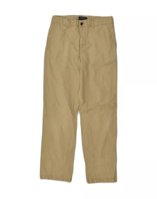 POLO RALPH LAUREN Boys Straight Chino Trousers 15-16 Years W28 L28 Beige AF14