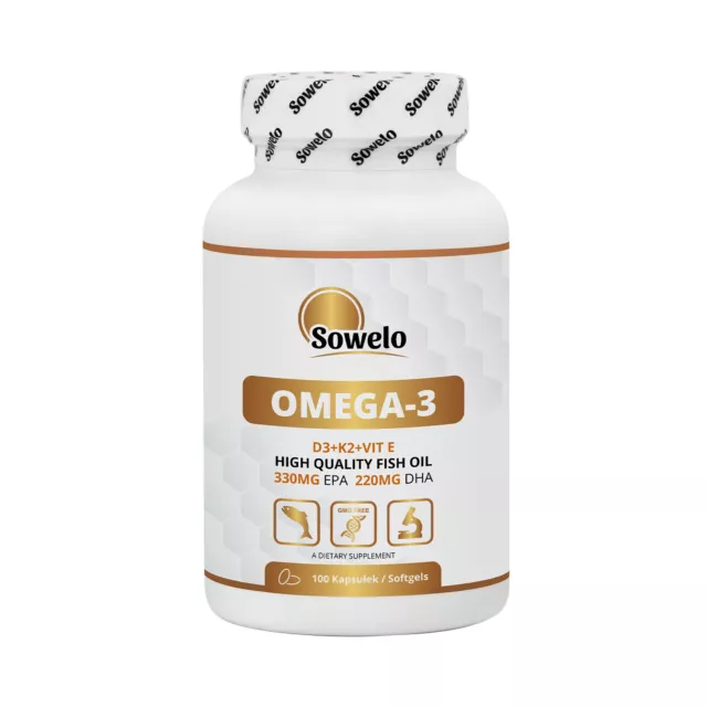 Sowelo Omega-3 + Vit D3 + Vit K2 +Vit E Retarde Les Processus De Vieillissement