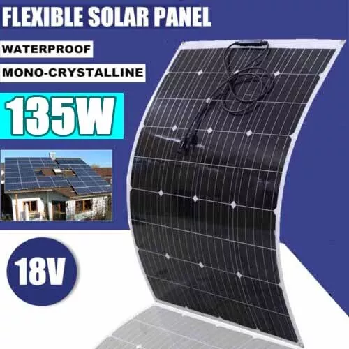 Panel solar flexible 135W 18V paneles solares monocristalino para coche barco camping DE