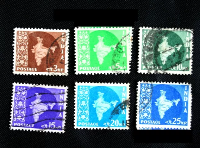 lot série 6 timbres Oblitéré / stamps Used Inde India TBE