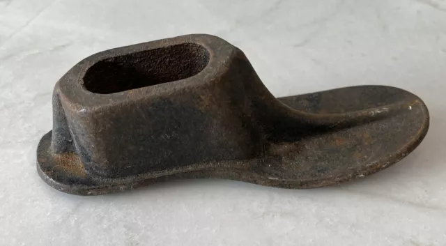 Vintage Antique Cast Iron Metal Shoe Cobbler Form Small