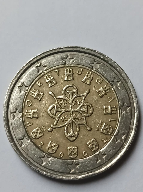2 Euro Portugal 2002 Fehlprägung Erkennen 2 EURO MÜNZE portugal 2002 Fehlprägung (Sterne gehen über in den Kern