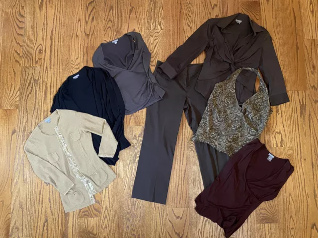 Mixed Lot Of Woman’s Clothes Tops, Sweaters & Pants Ann Taylor Sizes XS, 0-2.  N