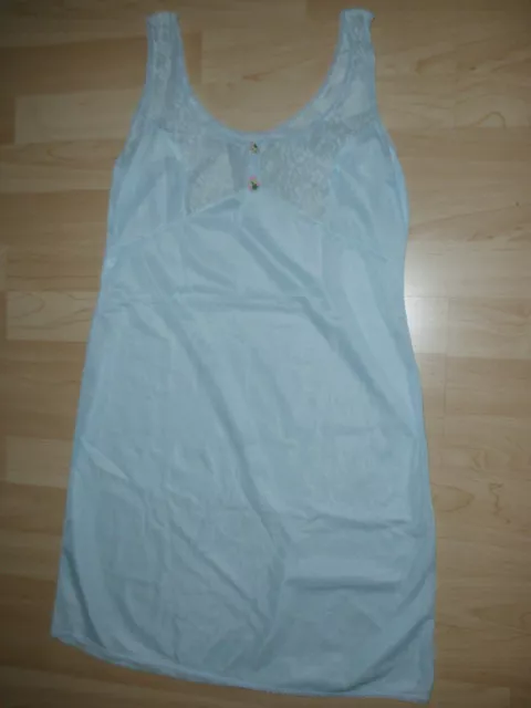 Damen Unterrock Unterkleid Gr. 42  (fällt klein aus) hellblau Nylon