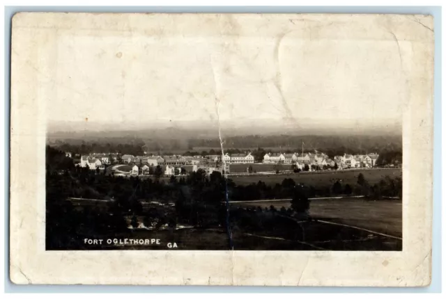 c1910's Bird's Eye View Of Fort Oglethorpe Georgia GA RPPC Photo Postcard