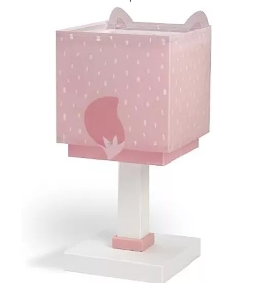 Lámpara de mesa de escritorio para niños Dalber pequeños zorro animales rosas 2