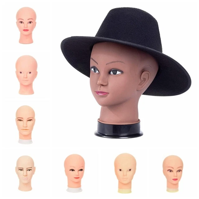 Peluca Soporte Cabeza Modelo Mujer/Hombre Sombrero Exhibición Muñeca para Hacer Pelucas