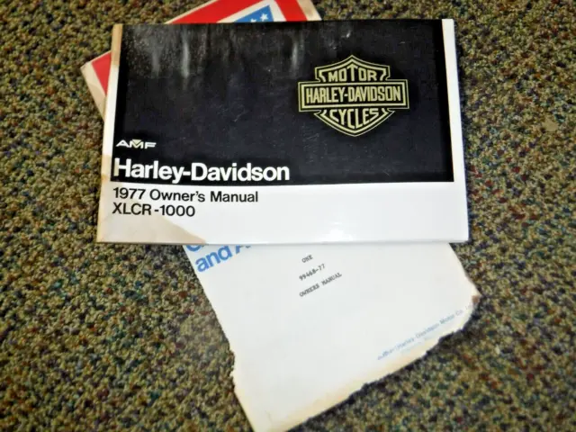 Nos  1977 Amf Harley Davidson Xlcr Owners Handbook 99468-77