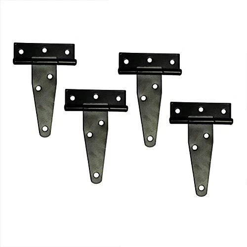T-Strap Light Duty Hinge Gate Strap Hinge Door Barn Gates Hinges Black