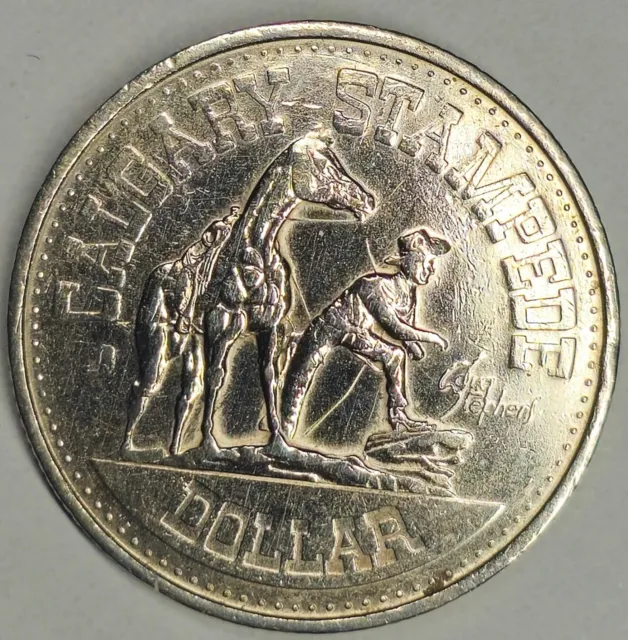 Canada Silver Dollar Calgary Stampede Commemorative Trade Token Silver 1978