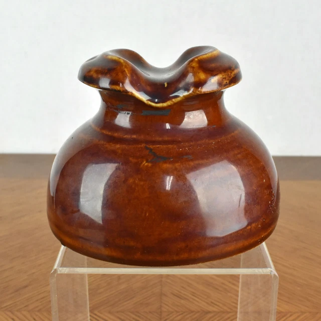 Vintage Brown Thomas Porcelain Insulator Saddle Shaped