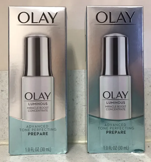 2 Olay Luminous Miracle Boost Concentrate 1 Oz Reduces Dark Spots Uneven Tone