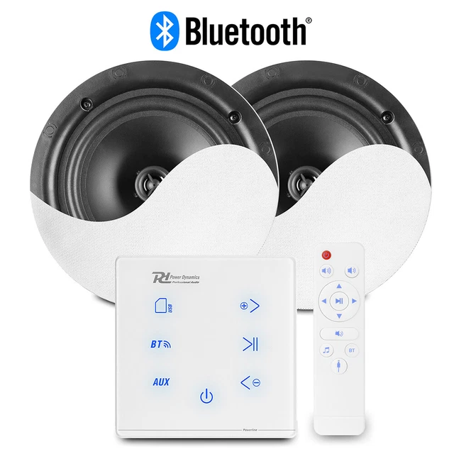BLUETOOTH CEILING SPEAKER Set 2x NCSS8 8" and A50W Home Audio Music