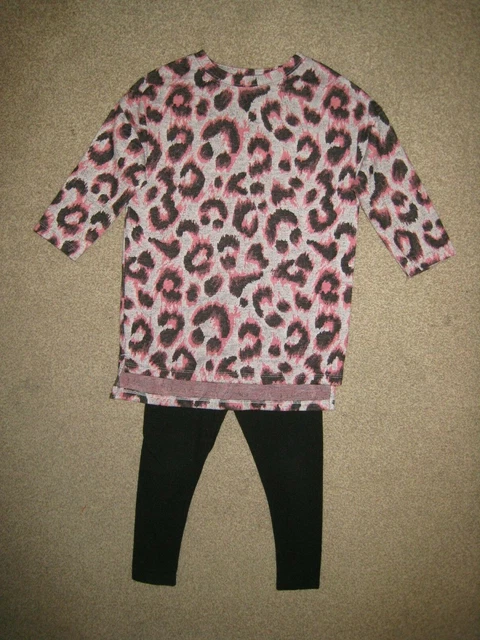 Next Girls Leggings & Tunic Top Dress - 2 Piece Outfit Set Bundle - 3 Years