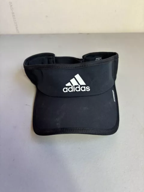 Adidas Visor Hat Black Aeroready Strapback Cap Tennis Pickleball Golf Athletic