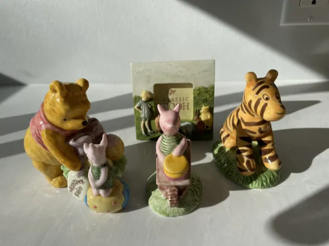 5 Vintage Disney Winnie The Pooh Figurines By Charpente Tigger Piglet Robin