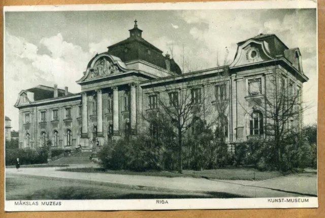 Latvia 1932 Riga Makslas Muzejs Postcard w/Vecpiebalga 'B' Cancel
