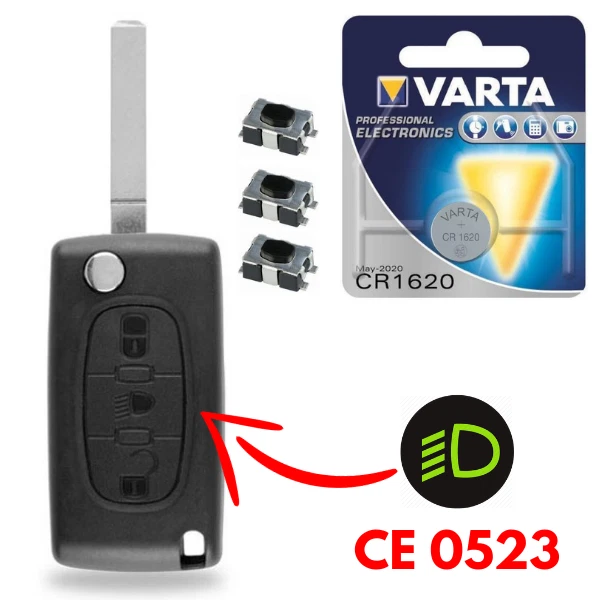 Coque De Clé Pour Télécoande Plip Citroen C1 C2 C3 C4 C5