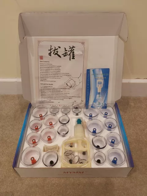 Chinese Cupping Set 24 Cupping Cups Biomagnetic Traditional Chinese Therapy